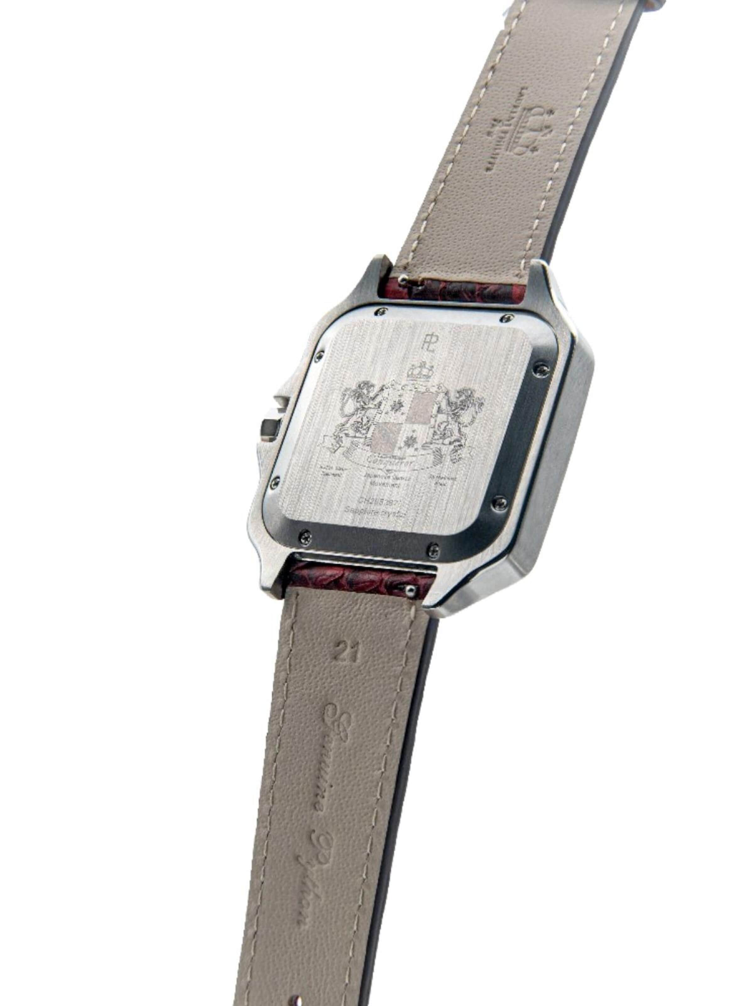 Laurent Philippe - Reloj analógico 'Conqueror Emerald – Serpent Rouge' en rojo