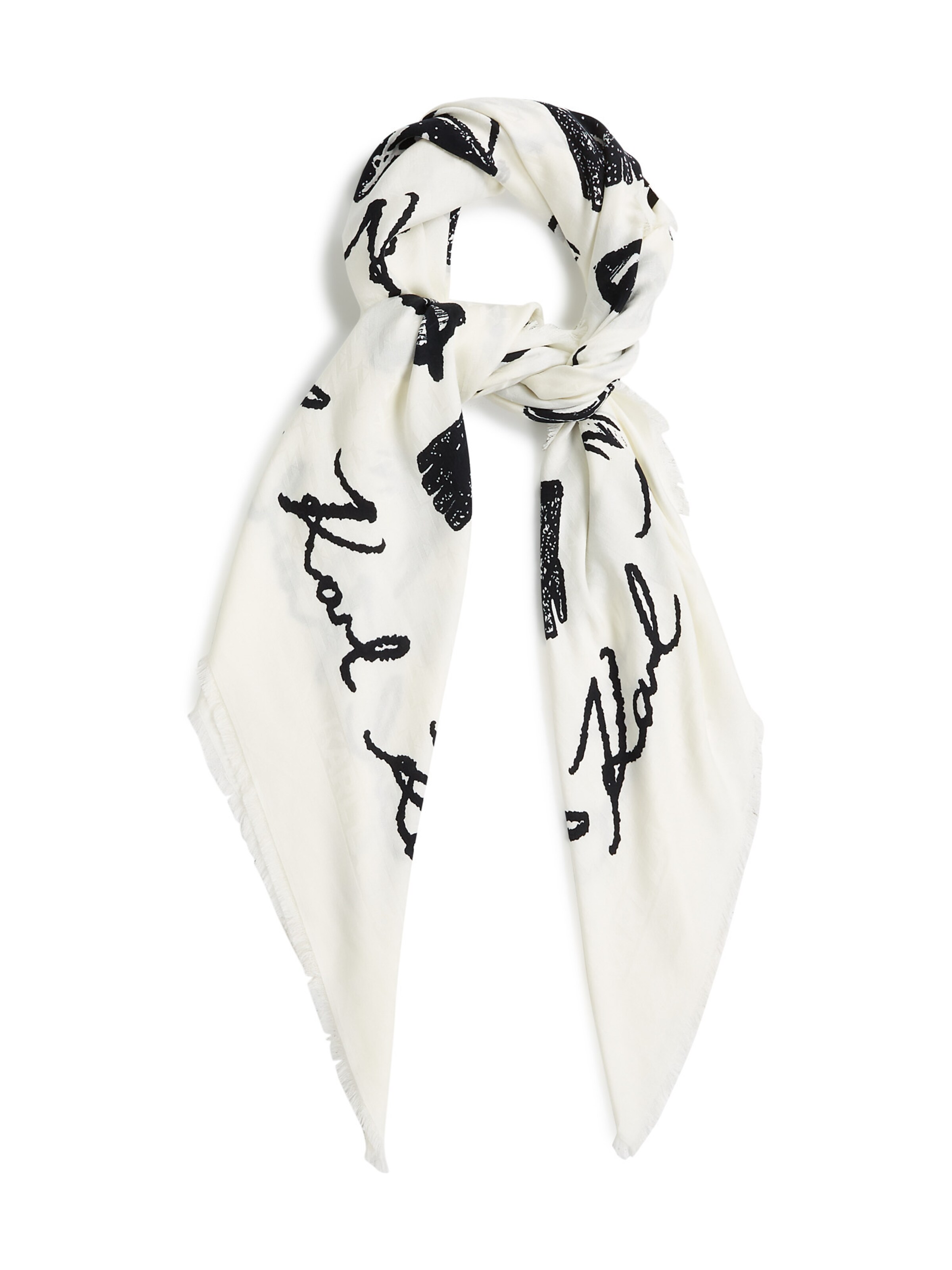 balta Karl Lagerfeld Šalikas