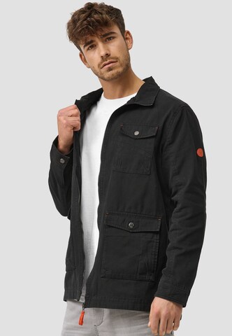 INDICODE JEANS Übergangsjacke 'Simeon' in Schwarz: predná strana