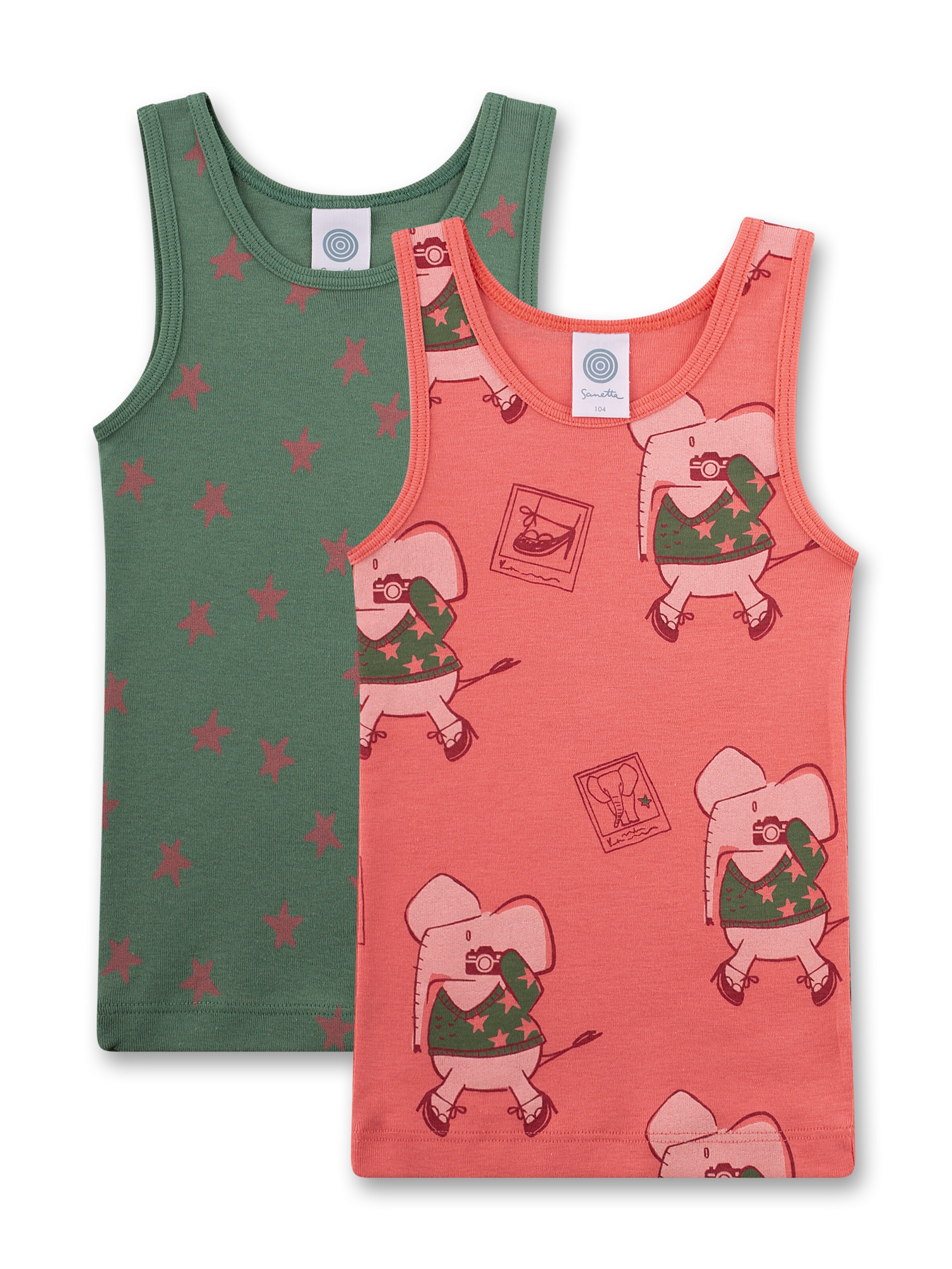 Sanetta Onderhemd in Groen: voorkant