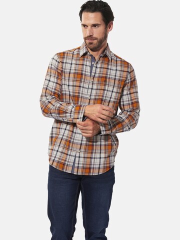 BABISTA Regular fit Button Up Shirt 'Jalor' in Orange: front