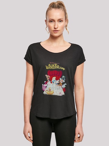 F4NT4STIC T-Shirt 'Disney Alice im Wunderland Retro Poster' in Schwarz: predná strana