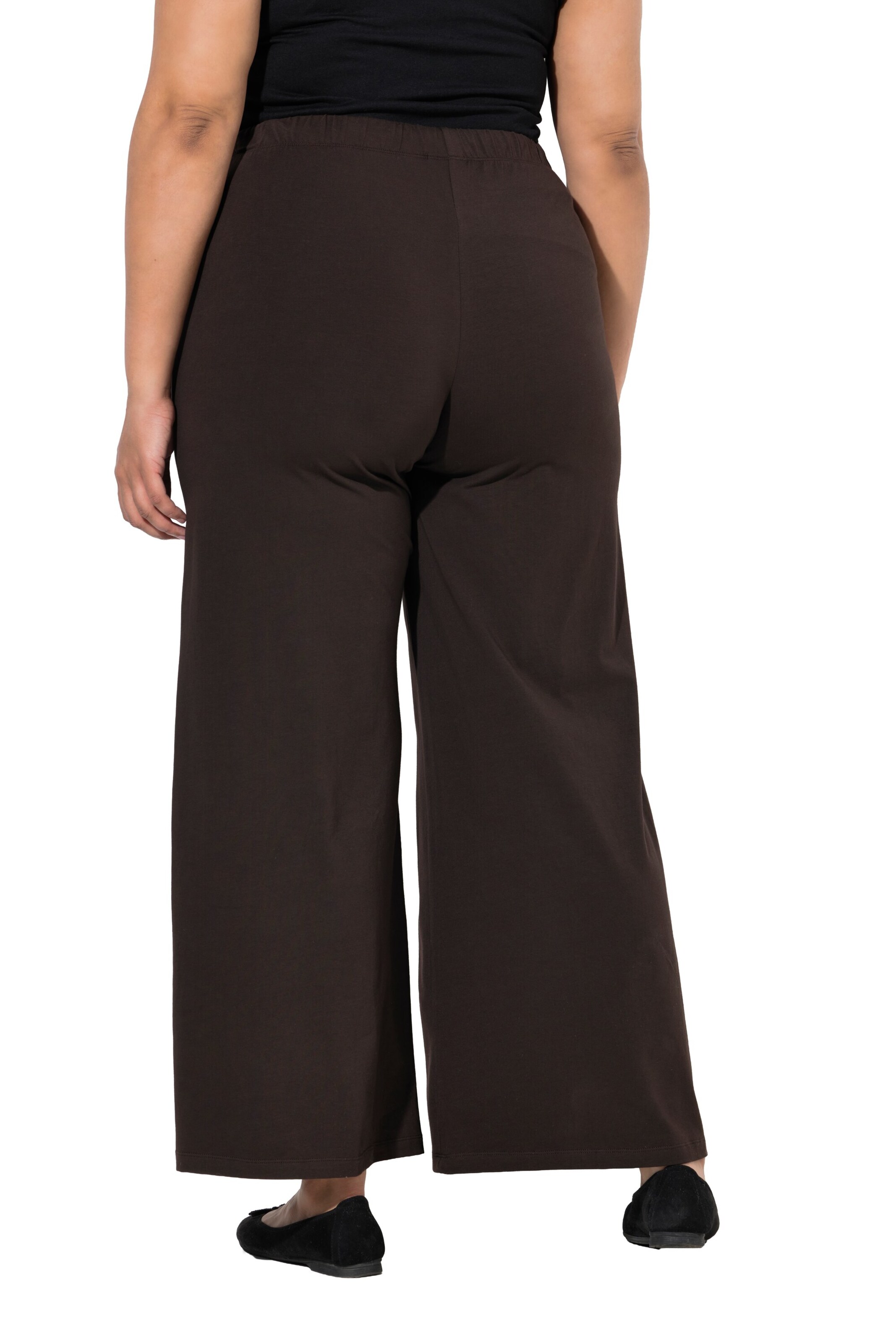Ulla Popken Wide leg Broek in Bruin