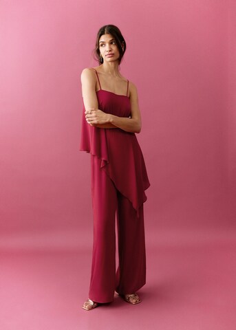 MANGO TEEN Dungarees 'Loto' in Red