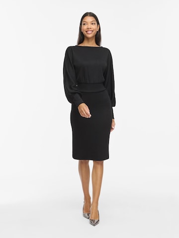 VILA Knit dress 'VIRAFFI' in Black