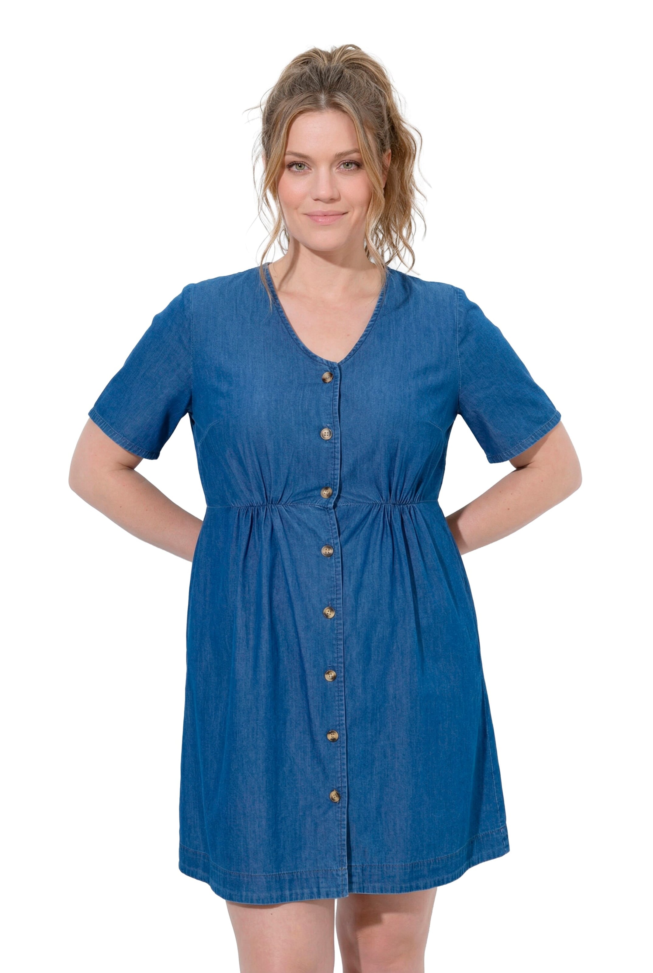 Ulla Popken Kleid in Blau: Vorderseite