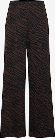 ICHI Wide leg Pants in Brown: front
