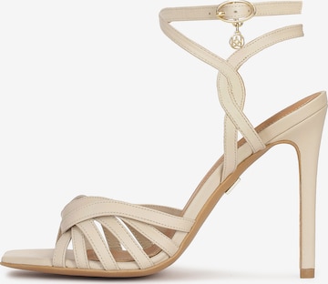 Kazar Strap sandal in Beige: front