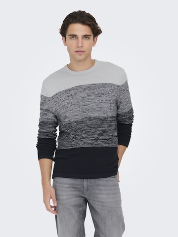 Pullover di Only & Sons in grigio: frontale