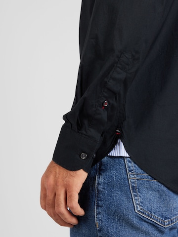 juoda TOMMY HILFIGER Standartinis modelis Marškiniai