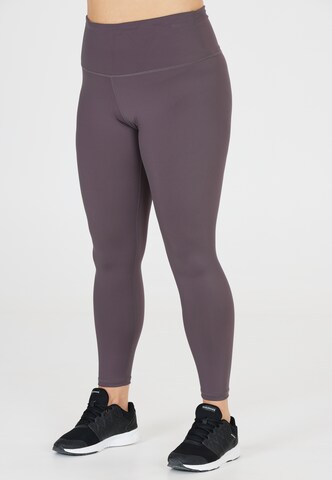 Q by Endurance Skinny Sports trousers 'Floriee' in Purple