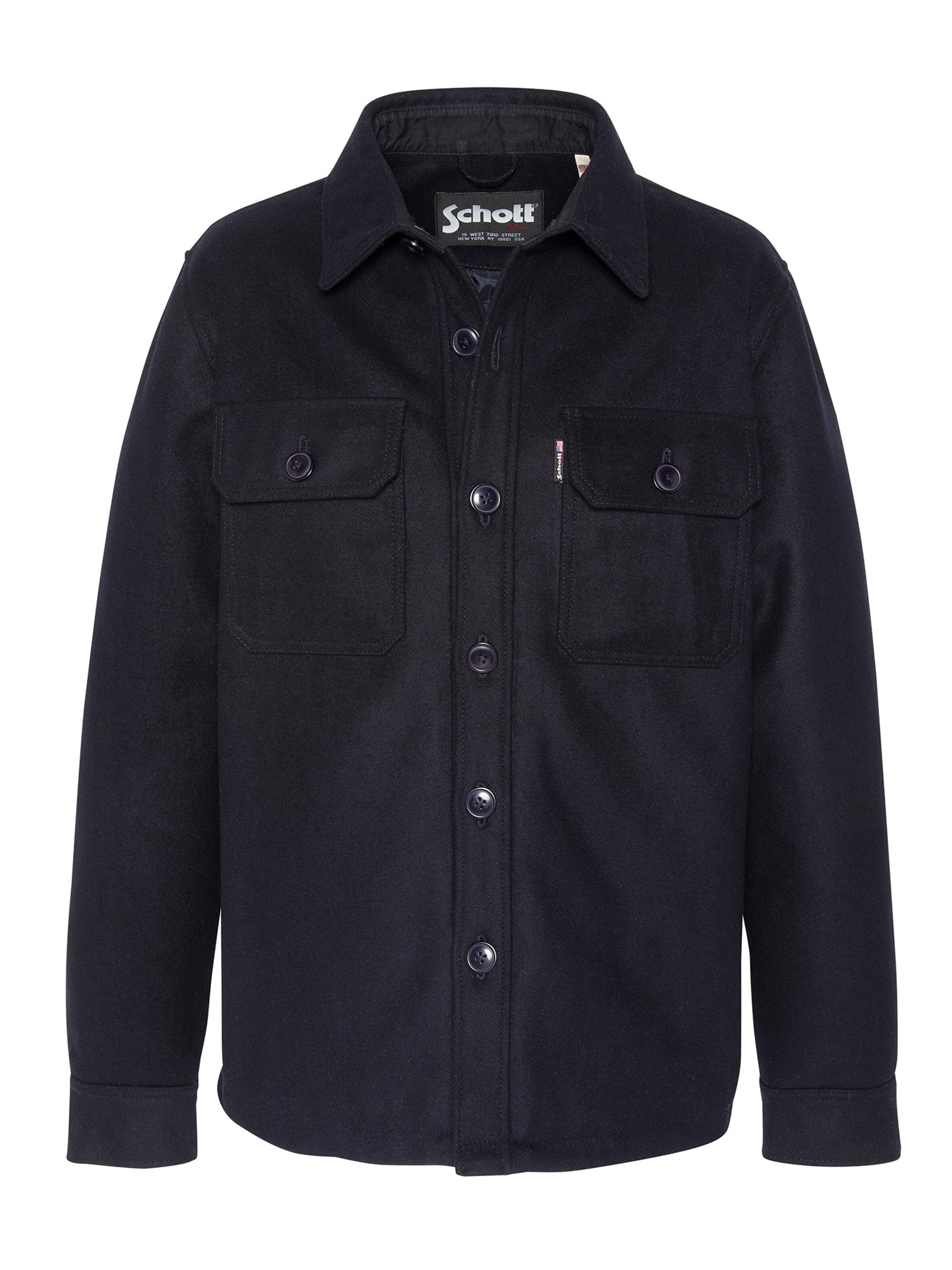Schott NYC Winter Jacket in Blue: front
