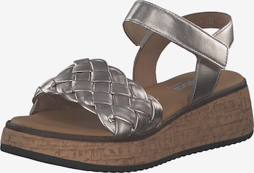 GABOR Sandale 'Comfort' in Silber: Vorderseite