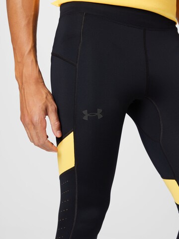 juoda UNDER ARMOUR Siauras Sportinės kelnės 'Speedpocket'