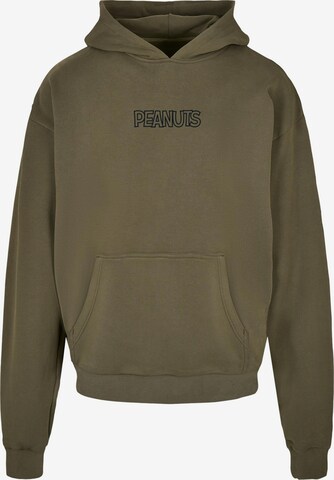 Merchcode Sweatshirt 'Peanuts - Charlie' in Green: front