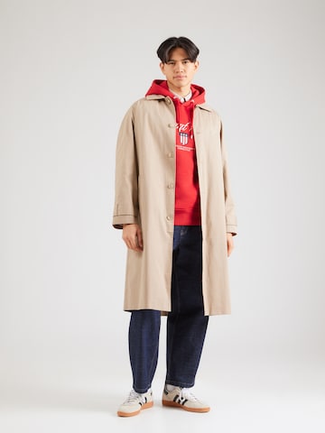 Bluză de molton de la GANT pe roșu