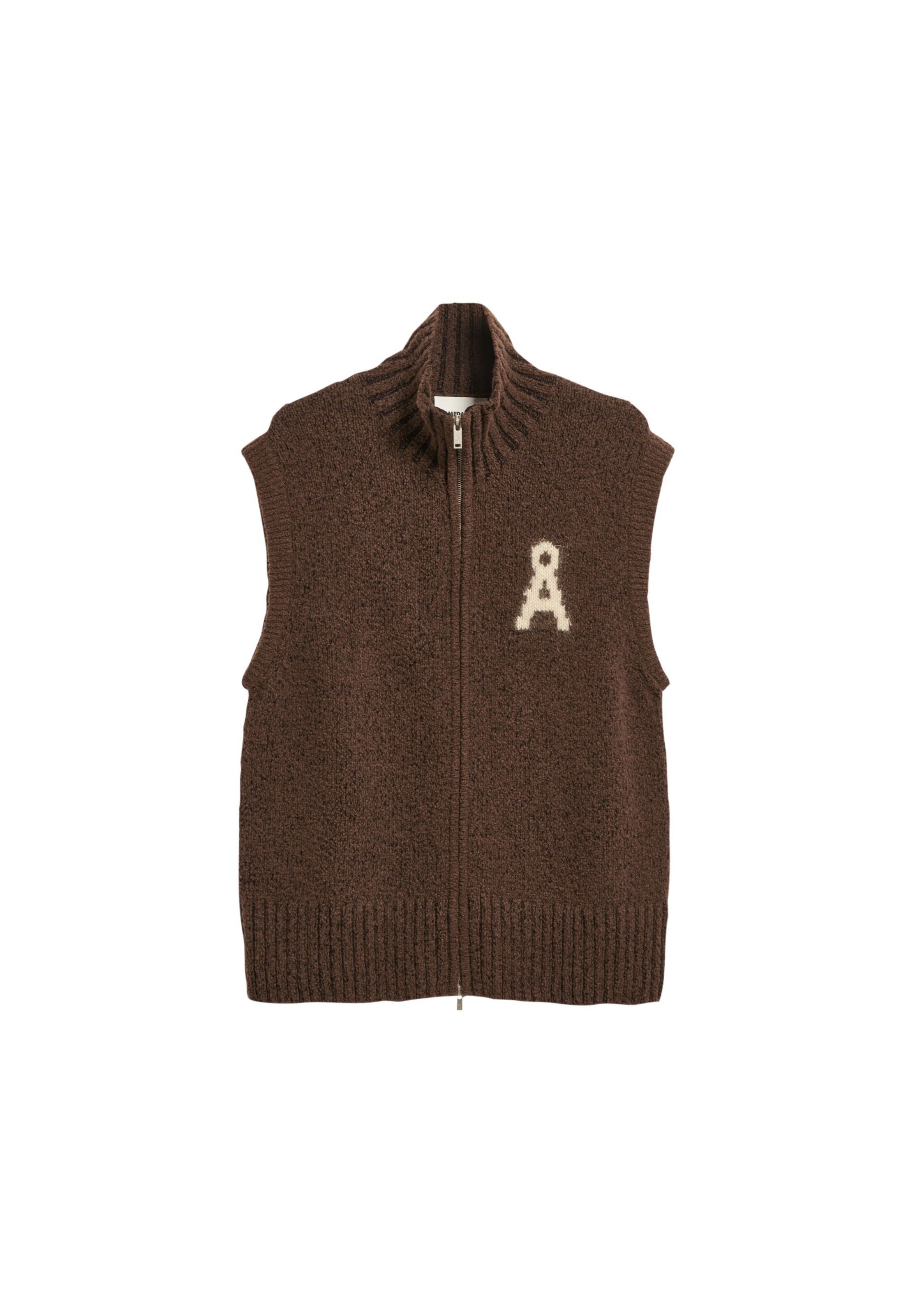 ARMEDANGELS Gebreid vest in Bruin: voorkant