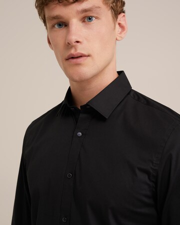 WE Fashion - Ajuste estrecho Camisa en negro