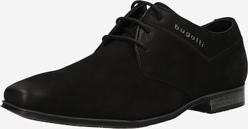 Chaussure à lacets bugatti en noir : devant