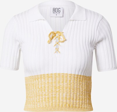 BDG Urban Outfitters Kampsun meleeritud kollane / valge, Tootevaade