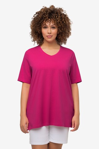 T-shirt Ulla Popken en rose : devant