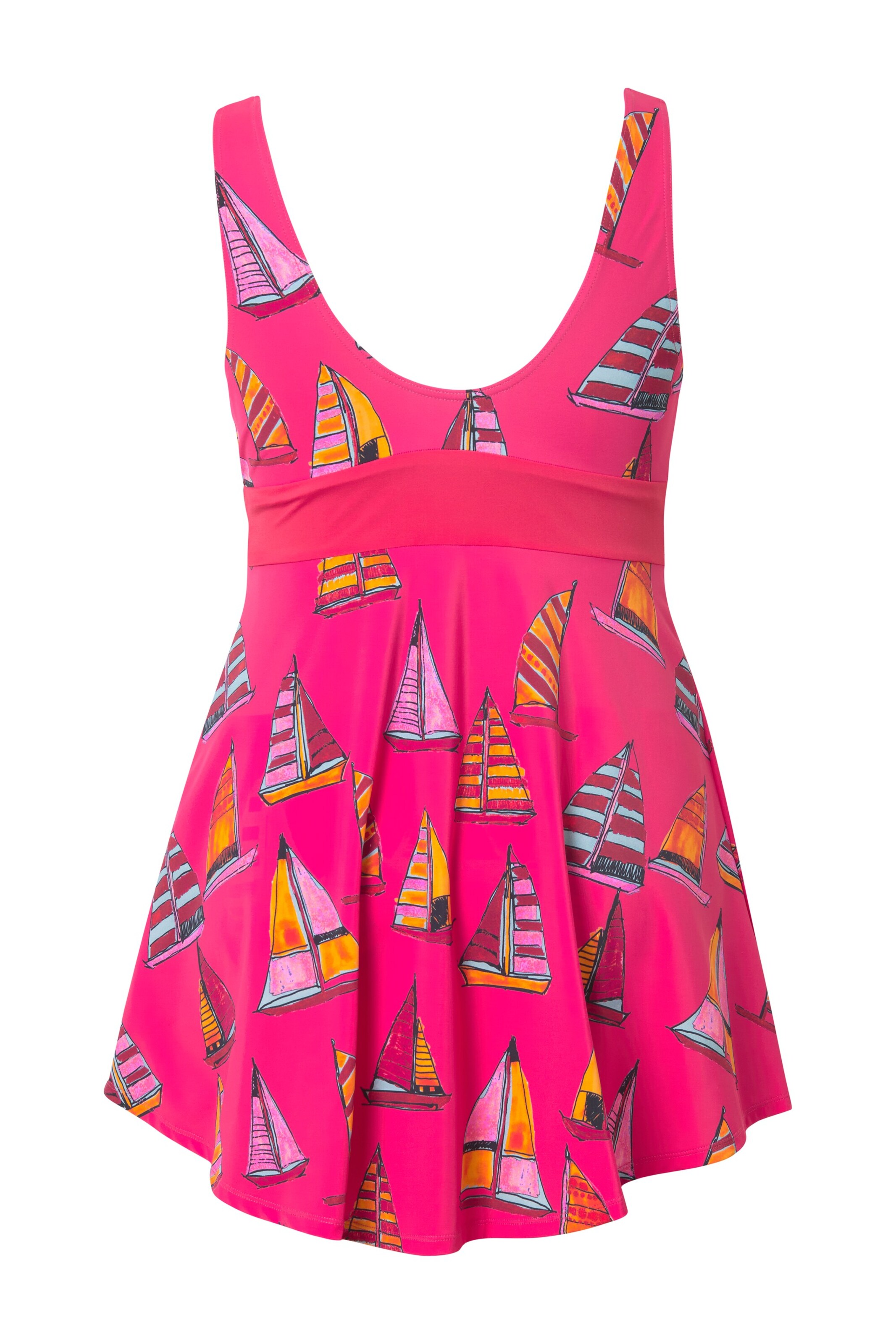 Ulla Popken Triangel Badeanzug in Pink