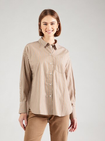 Aware Blouse in Brown: front