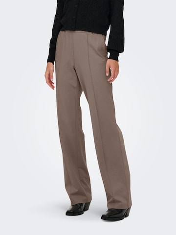 ONLY Wide leg Pants 'ONLPOPTRASH' in Brown: front