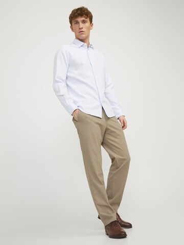 JACK & JONES Slimfit Bandplooibroek in Beige