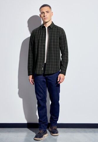 Street One MEN Regular Fit Hemd 'Oxford' in Schwarz