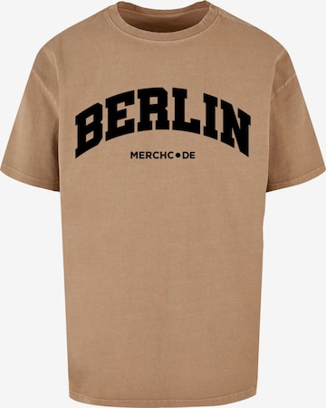 Merchcode T-Shirt 'Berlin' in Beige: predná strana