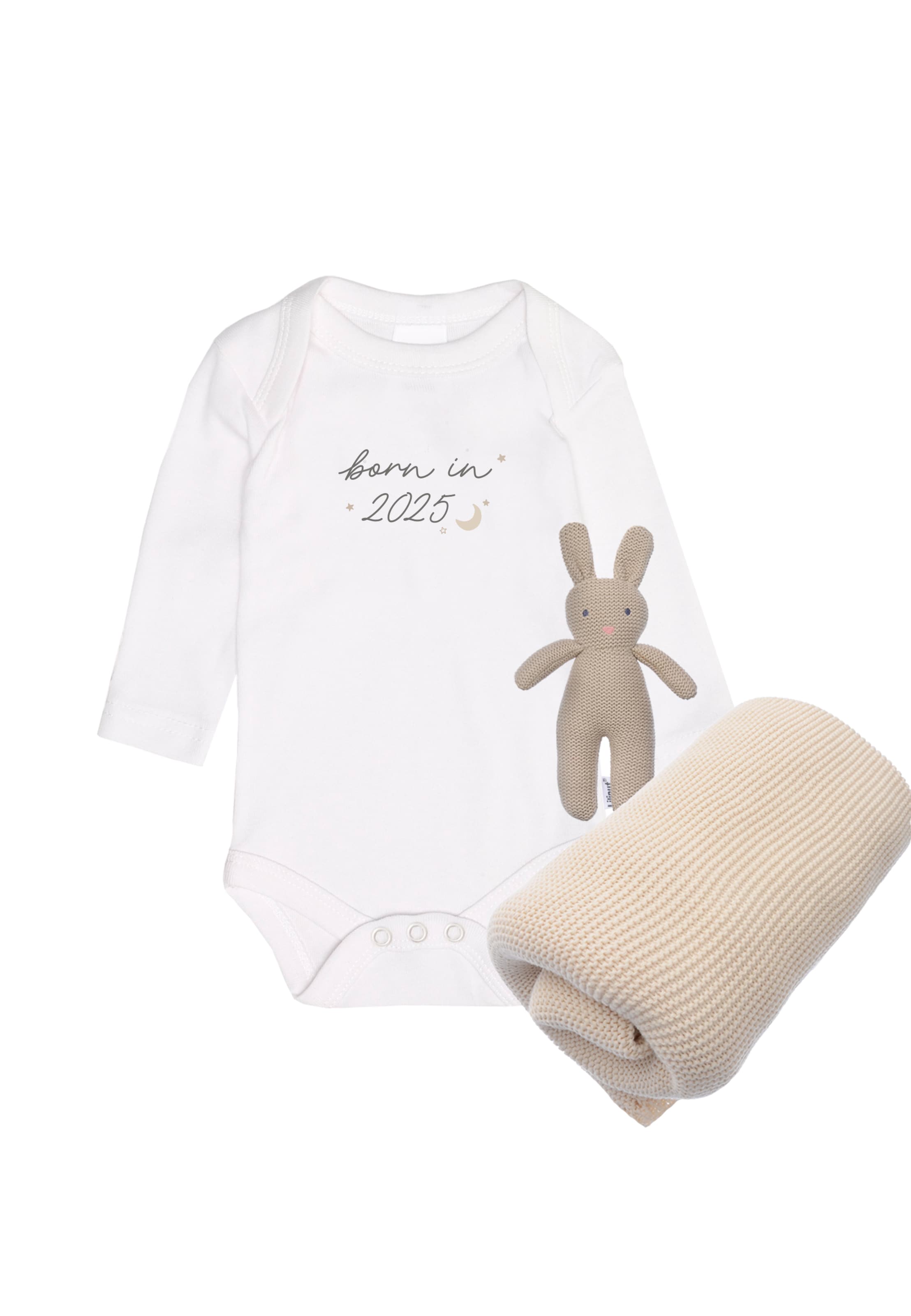 LILIPUT Underwear Set 'born in 2025' in Beige: front