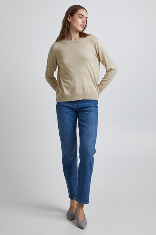 PULZ Jeans Pullover 'SARA' in Beige