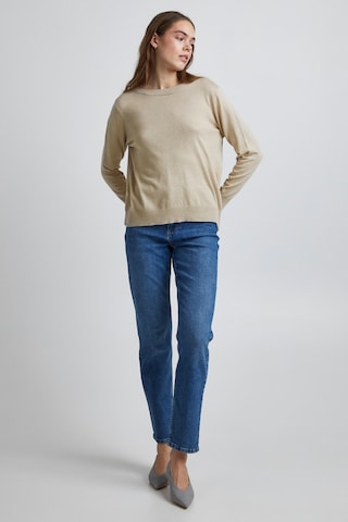 PULZ Jeans Strickpullover 'SARA' in Beige