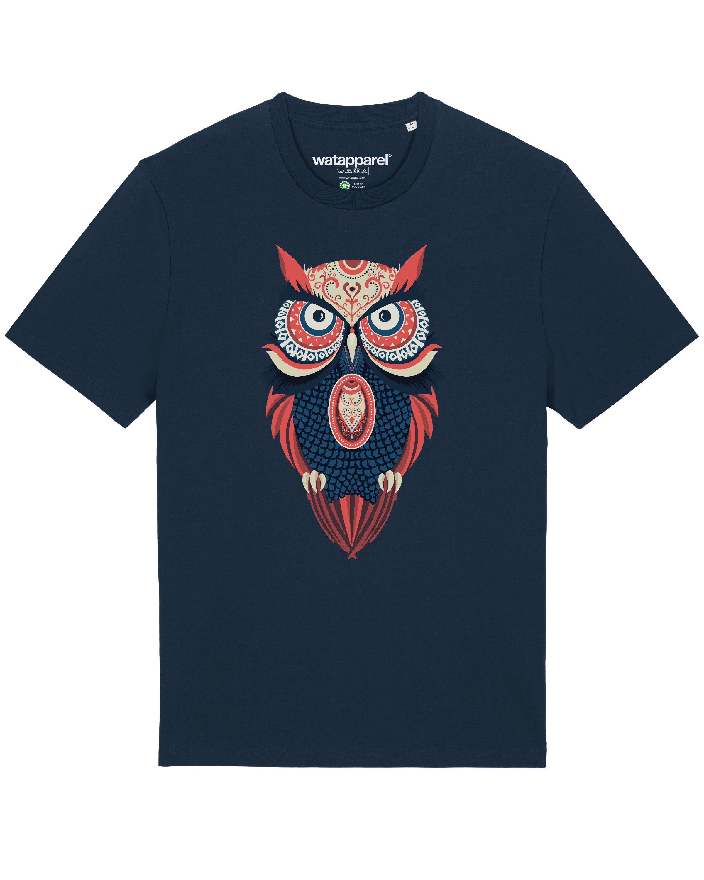 Maglietta ' Colorful Owl ' di Watapparel in blu: frontale