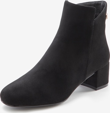 LASCANA Ankle Boots in Black: front