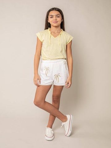 Regular Pantalon ' TIAREVA ' Deeluxe en blanc