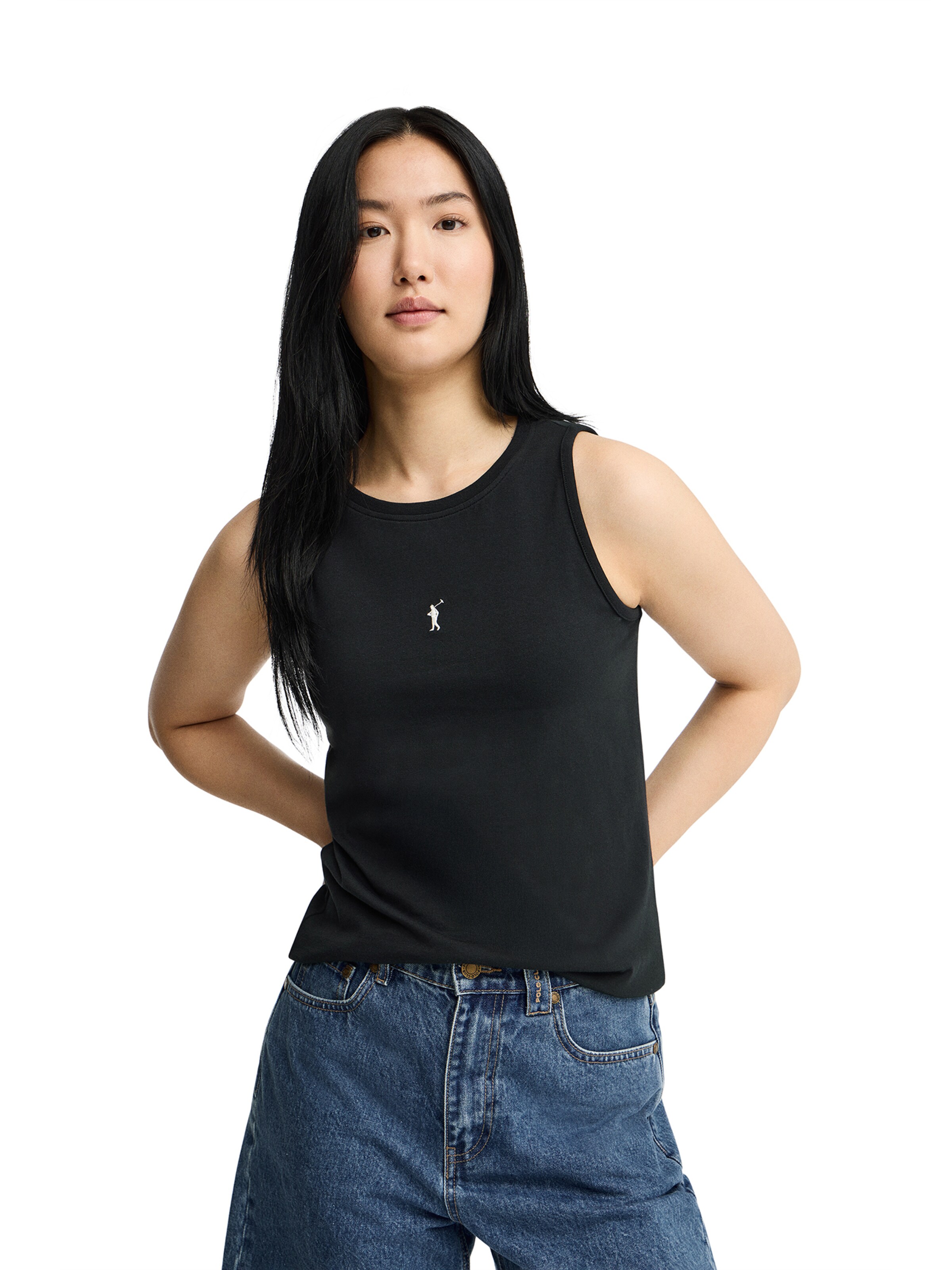 Polo Club Top 'Rigby' in Black: front