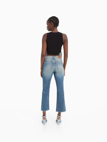 évasé Jean Bershka en bleu