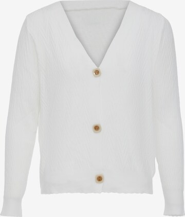 ALARY Knit Cardigan in White: front