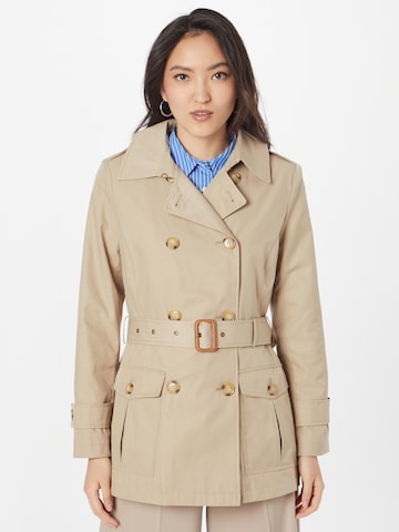 Manteau mi-saison Lauren Ralph Lauren en beige : devant