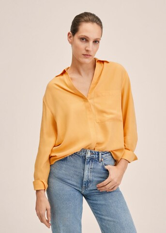 Camicia da donna 'Limone' di MANGO in arancione: frontale