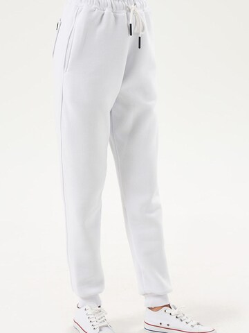 LOUIS LECLER Slimfit Broek 'Sasha' in Wit