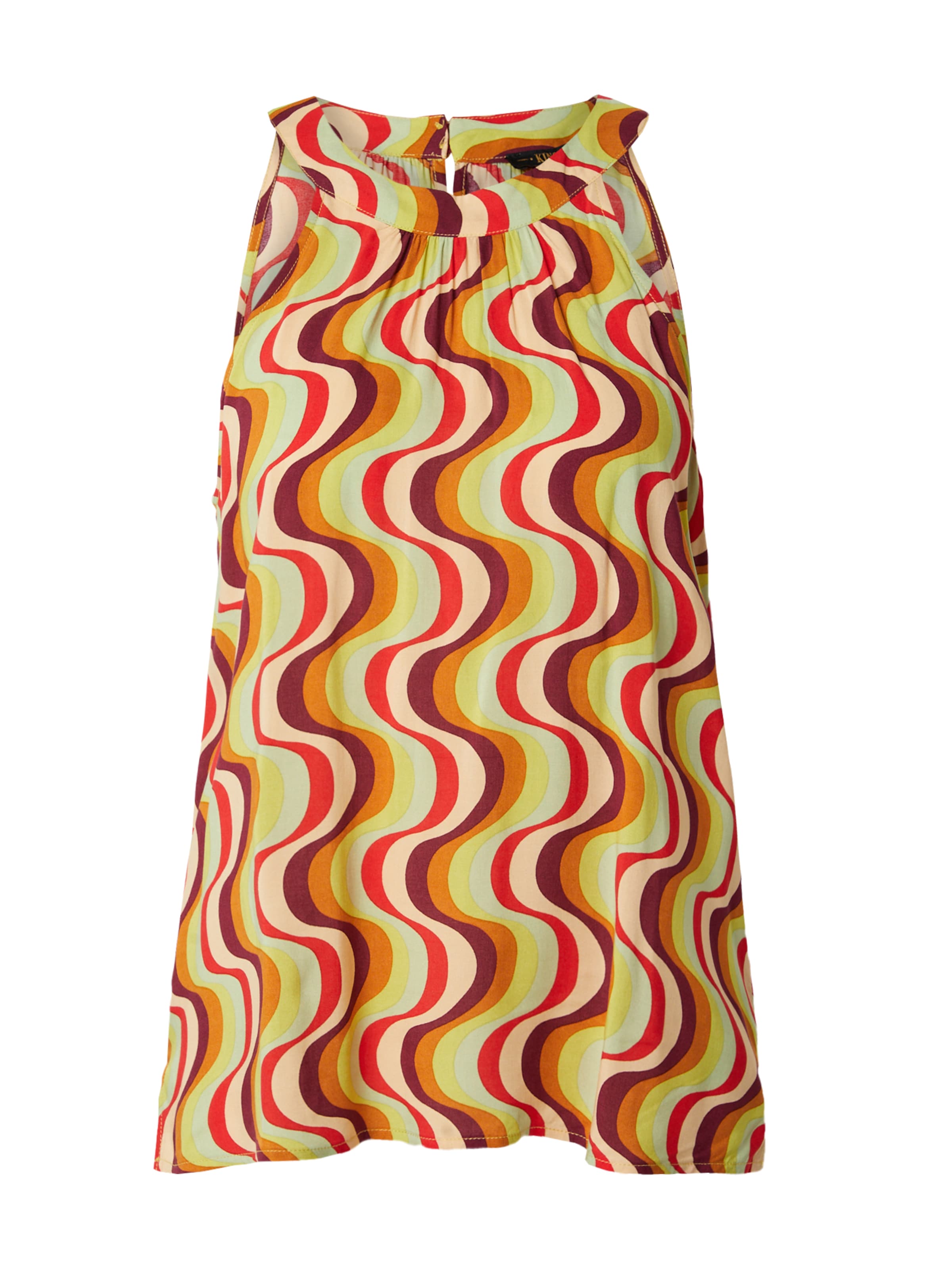 King Louie Top 'Virna Jiggy Voile' in Green: front