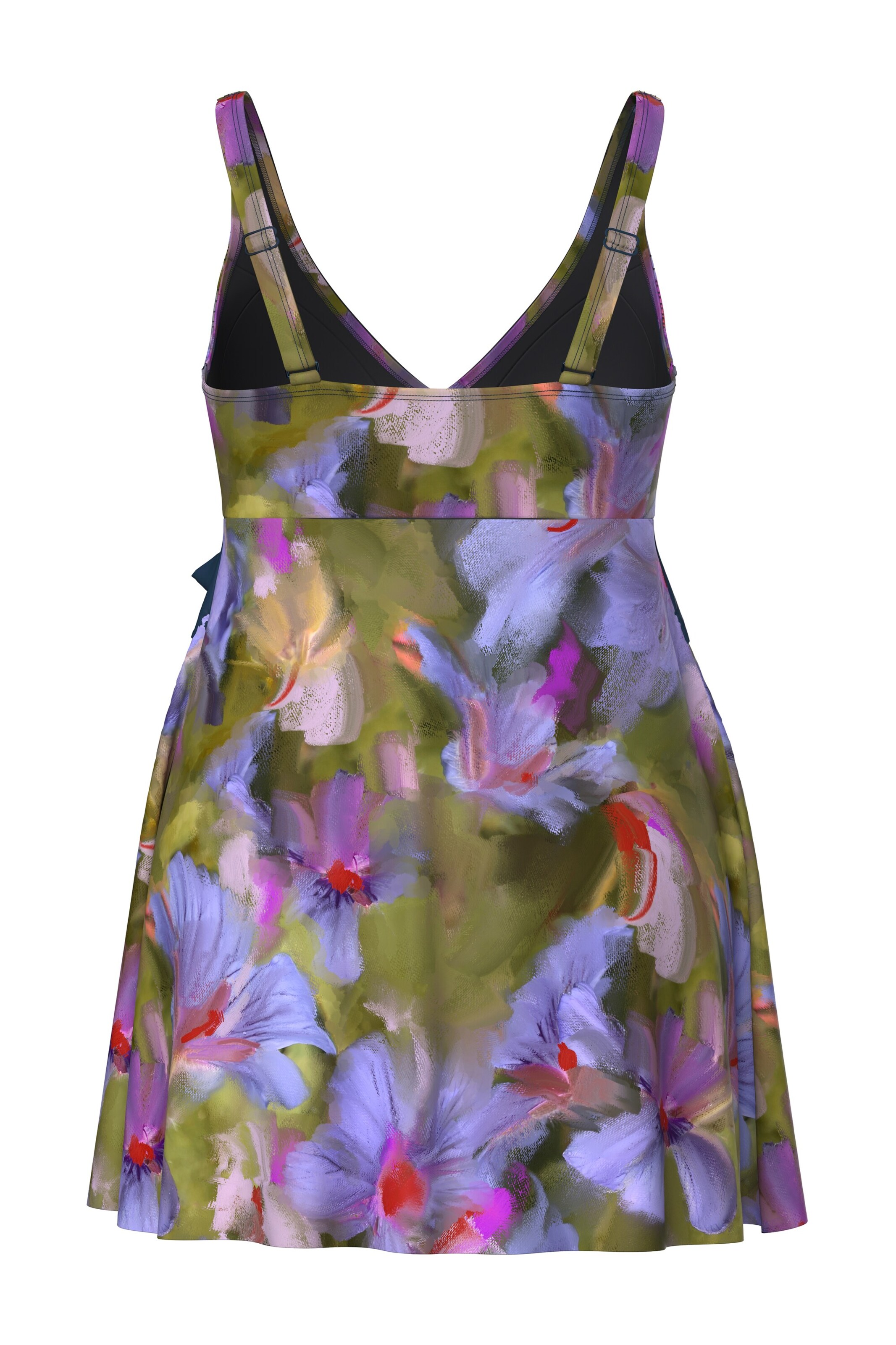 Ulla Popken Bustier Badeanzug in Grün