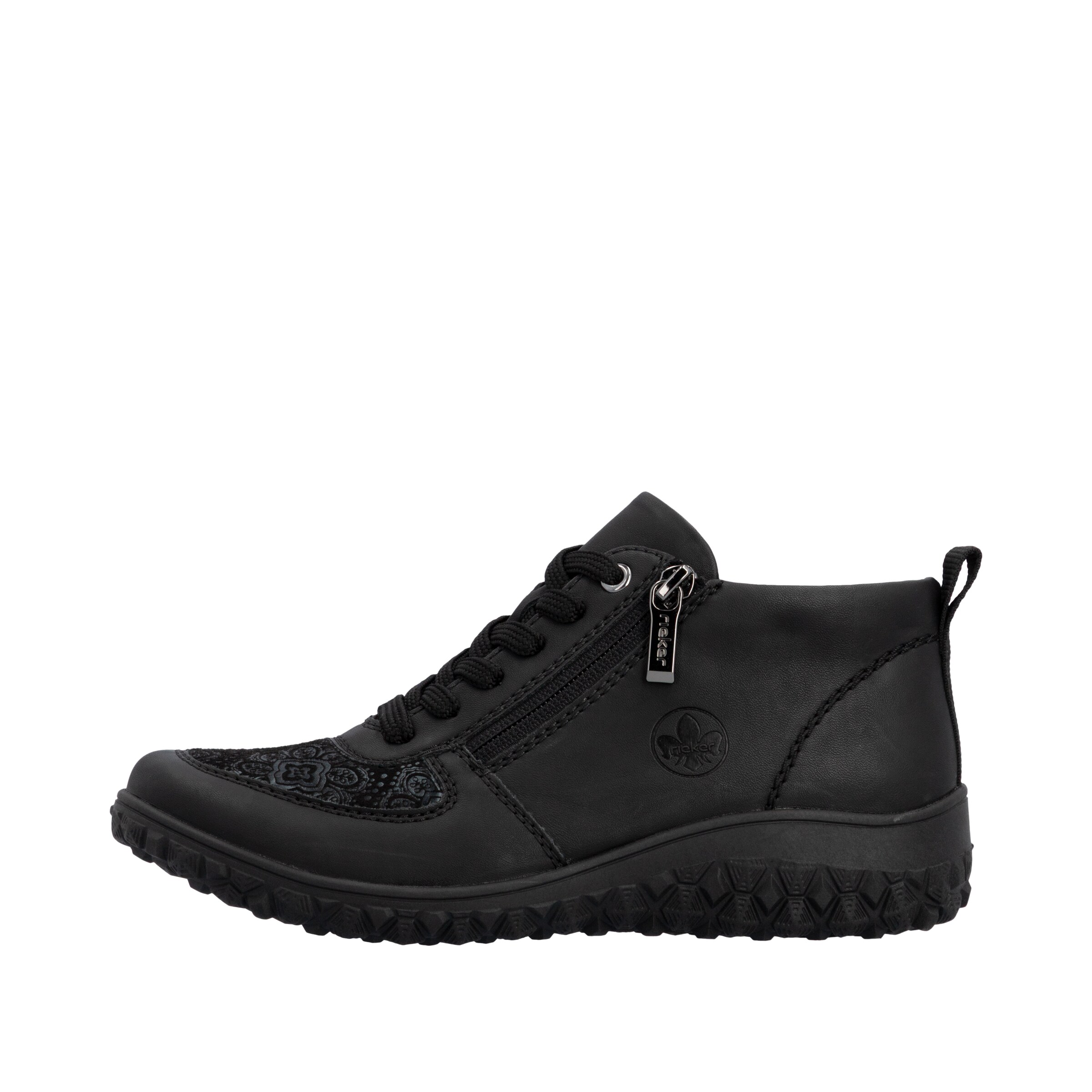 Rieker Schnürstiefelette in Schwarz