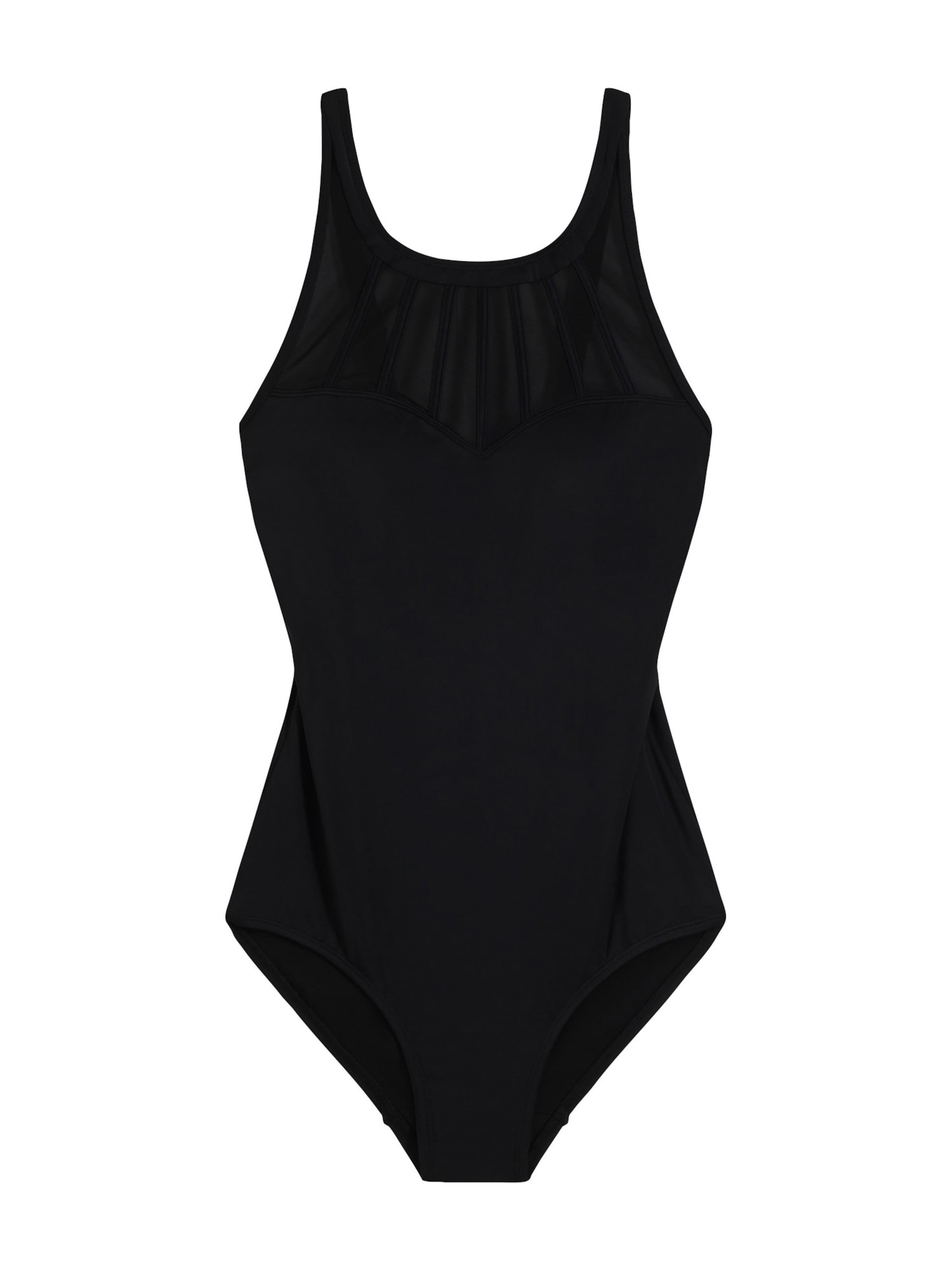 bonprix Klassisch Shape-Badeanzug in Schwarz: Vorderseite