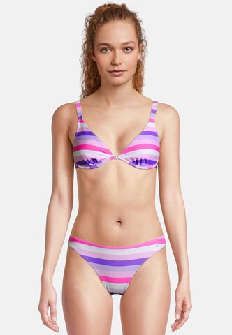 BECO the world of aquasports Bustier Bikini 'Fresh Stripes' in Pink: Vorderseite
