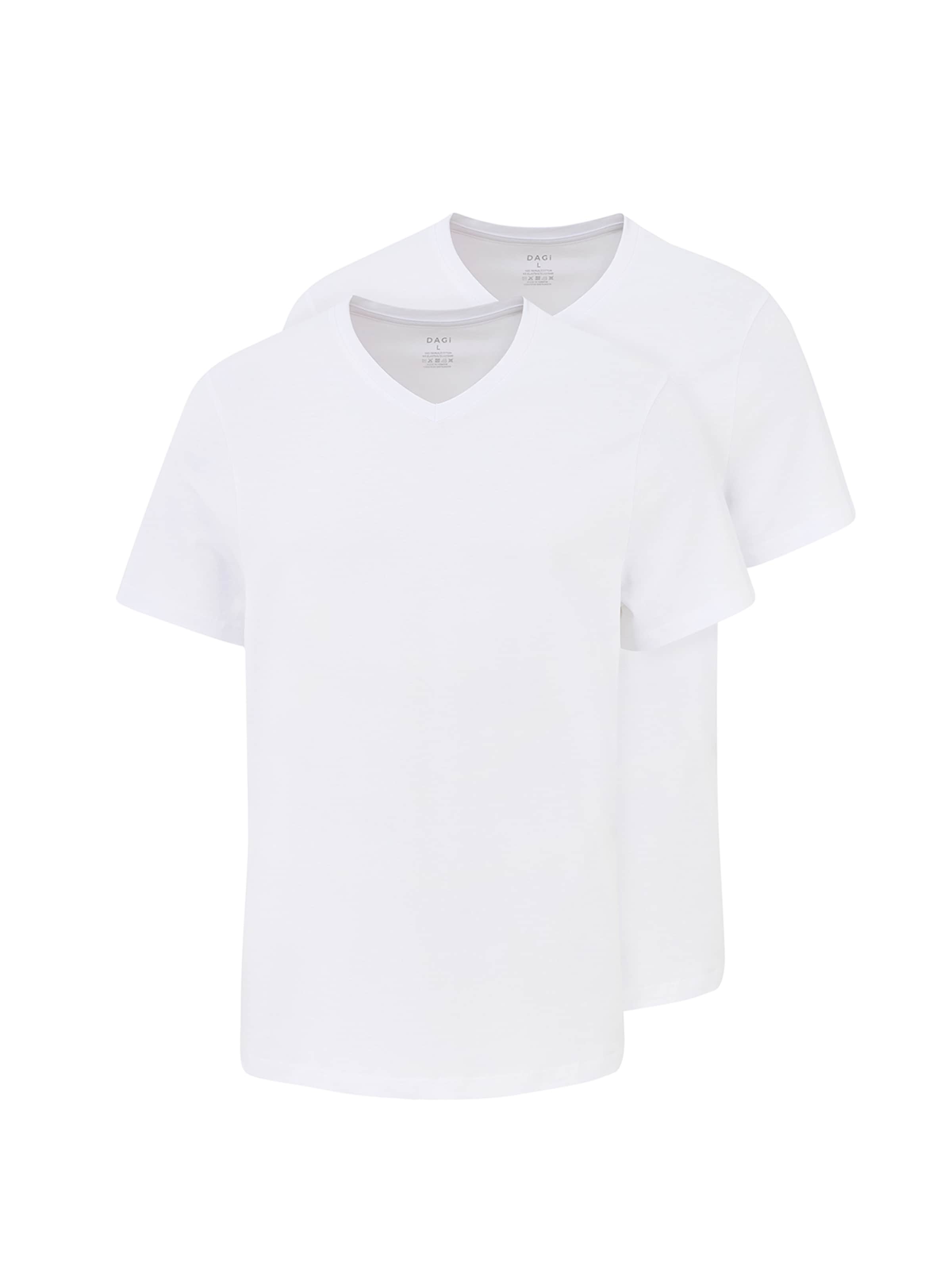 Maillot de corps Dagi en blanc : devant