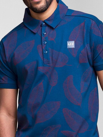 4funkyflavours Poloshirt 'Rose In The Dark' in Blau